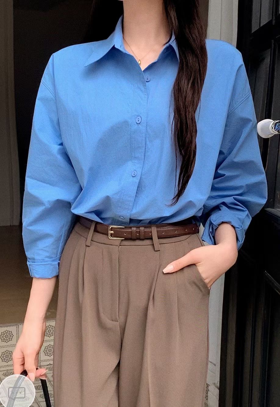 LUVLUV-럽럽-OT東大門㊣直郵女士新品職業推薦襯衫蕾絲衫LUVLUV-럽럽-OT襯衫/蕾絲衫圖色2