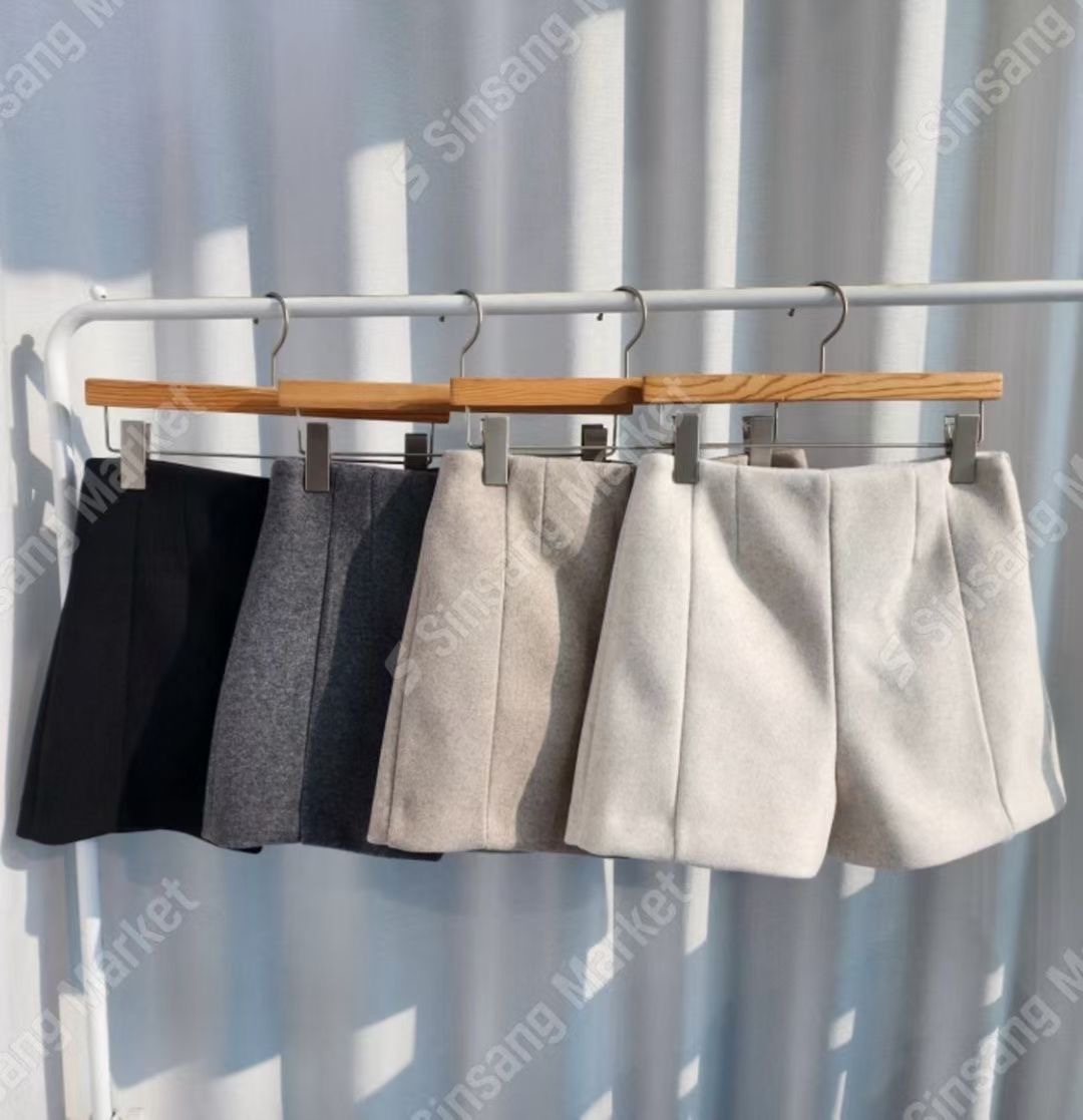 LUVLUV-럽럽-OT韓國直郵㊣女士新款職業時尚25秋冬人氣短褲LUVLUV-럽럽-OT短褲圖色1左一色