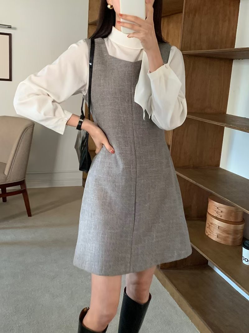 ON-NI-언니-T東大門㊣直郵女士新款職業時尚連衣裙不含內搭ON-NI連衣裙圖色2