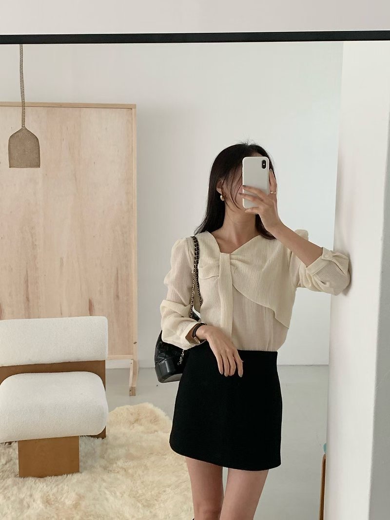 ON-NI-언니-T韓國直郵㊣女士新品時尚推薦25秋冬襯衫蕾絲衫ON-NI襯衫/蕾絲衫