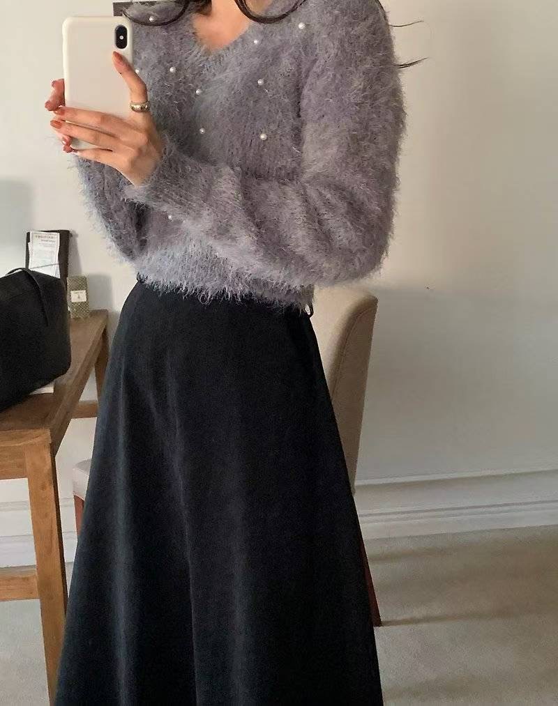 ON-NI-언니-T韓國代購㊣女裝新款人氣休閑熱賣長裙不含腰帶ON-NI長裙