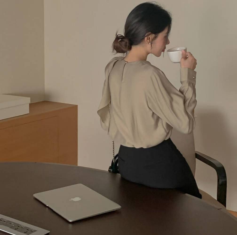 ON-NI-언니-T韓國代購㊣女裝新品25秋冬推薦人氣襯衫蕾絲衫ON-NI襯衫/蕾絲衫