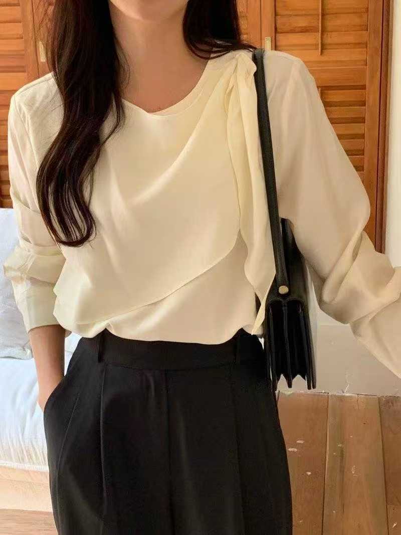 ON-NI-언니-T韓國代購㊣女裝新品25秋冬推薦人氣襯衫蕾絲衫ON-NI襯衫/蕾絲衫圖色2