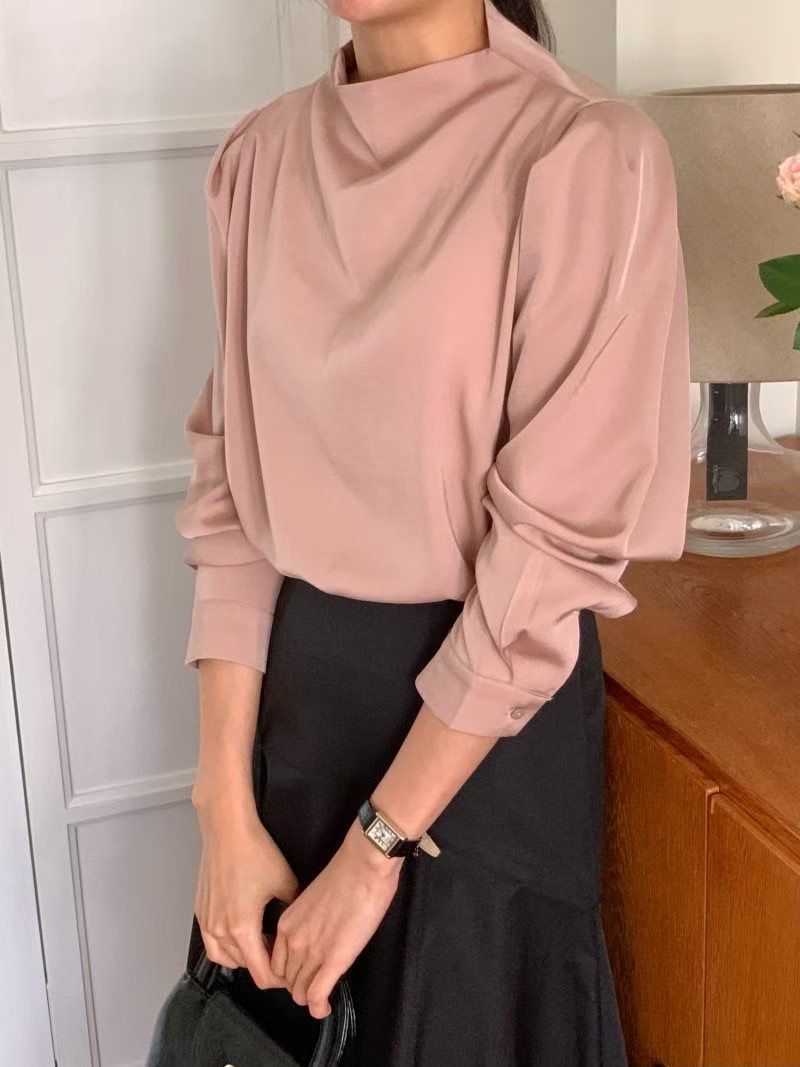 ON-NI-언니-T東大門㊣直郵女士新品人氣25秋冬襯衫蕾絲衫ON-NI襯衫/蕾絲衫圖色1