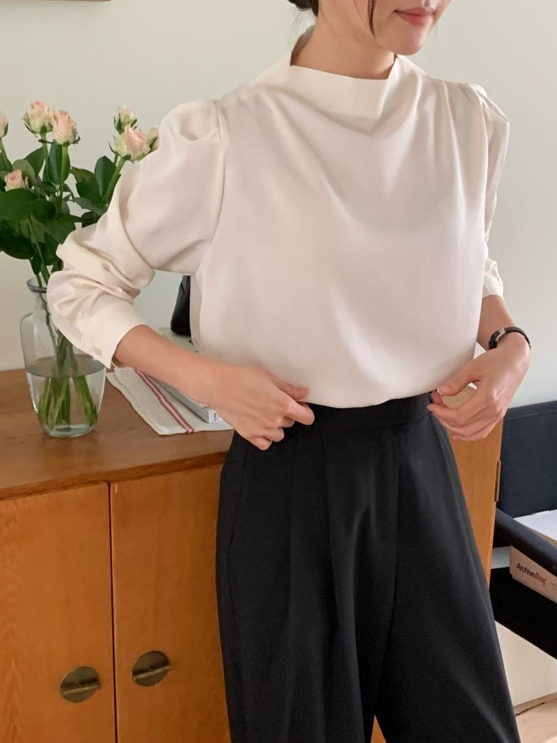 ON-NI-언니-T東大門㊣直郵女士新品人氣25秋冬襯衫蕾絲衫ON-NI襯衫/蕾絲衫圖色2