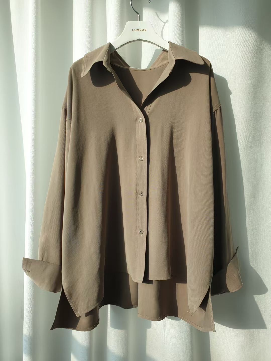 LUVLUV-럽럽-OT東大門㊣直郵女士新品推薦休閑襯衫蕾絲衫LUVLUV-럽럽-OT襯衫/蕾絲衫圖色1