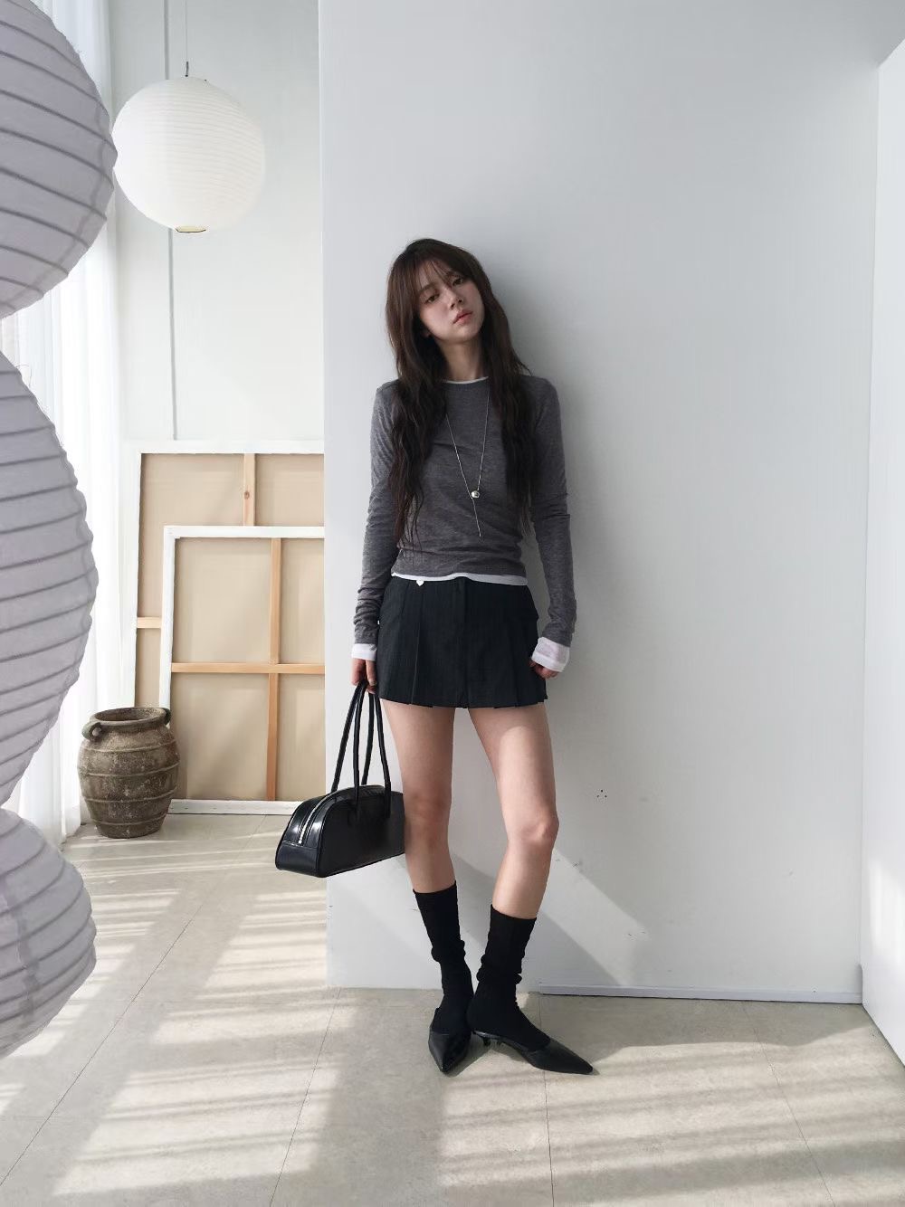 UNSANE東大門㊣代購女士新款熱賣真品推薦人氣長袖T恤羊毛柔軟UNSANE長袖T恤