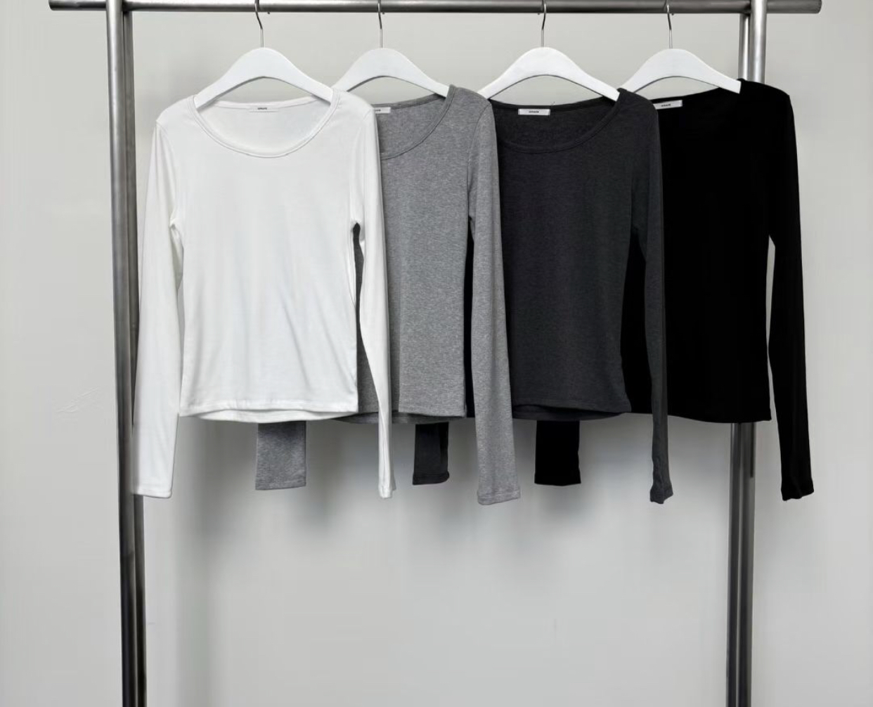 UNSANE韓國代購㊣女裝新品熱賣休閑職業時尚25秋冬推薦長袖T恤UNSANE長袖T恤圖色2左二色