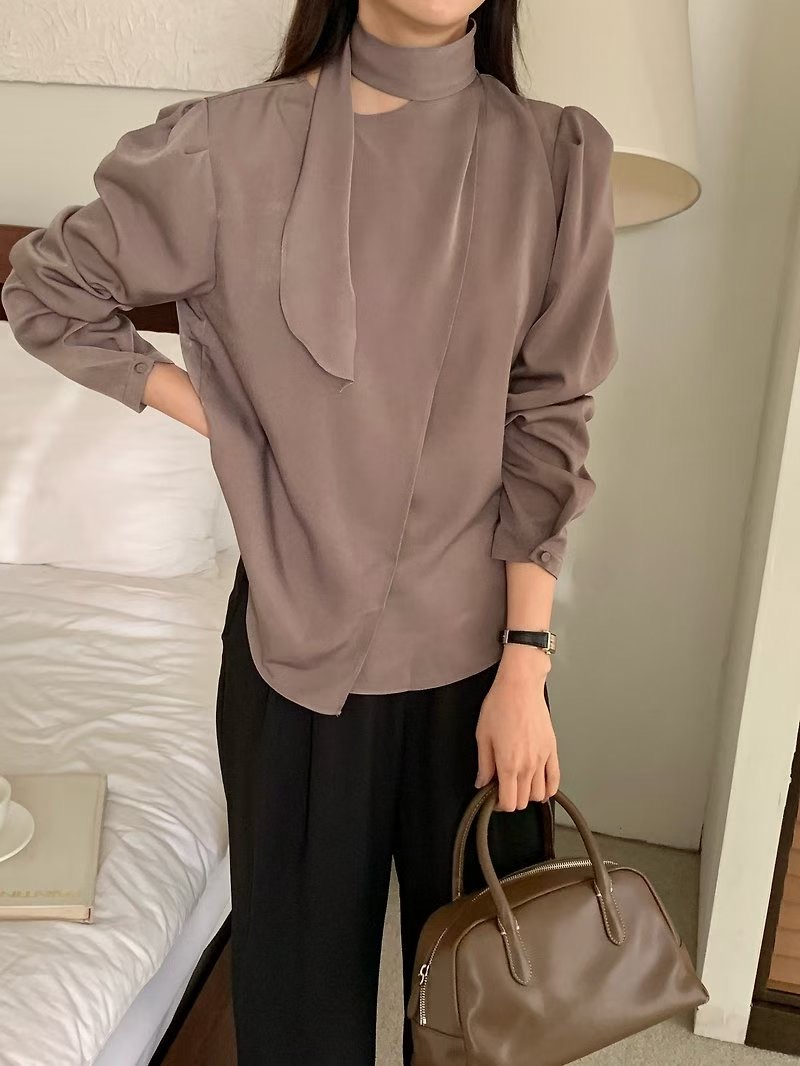 ON-NI-언니-T東大門㊣直郵女裝新品人氣真品25秋冬襯衫蕾絲衫ON-NI襯衫/蕾絲衫