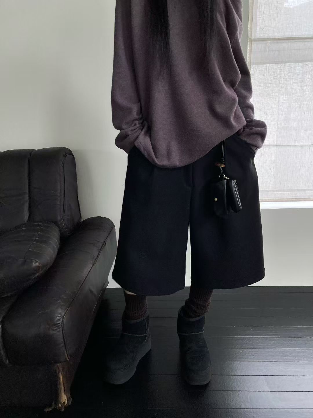 UNSANE東大門㊣代購女裝新款熱賣25秋冬推薦時尚真品休閑短褲UNSANE短褲