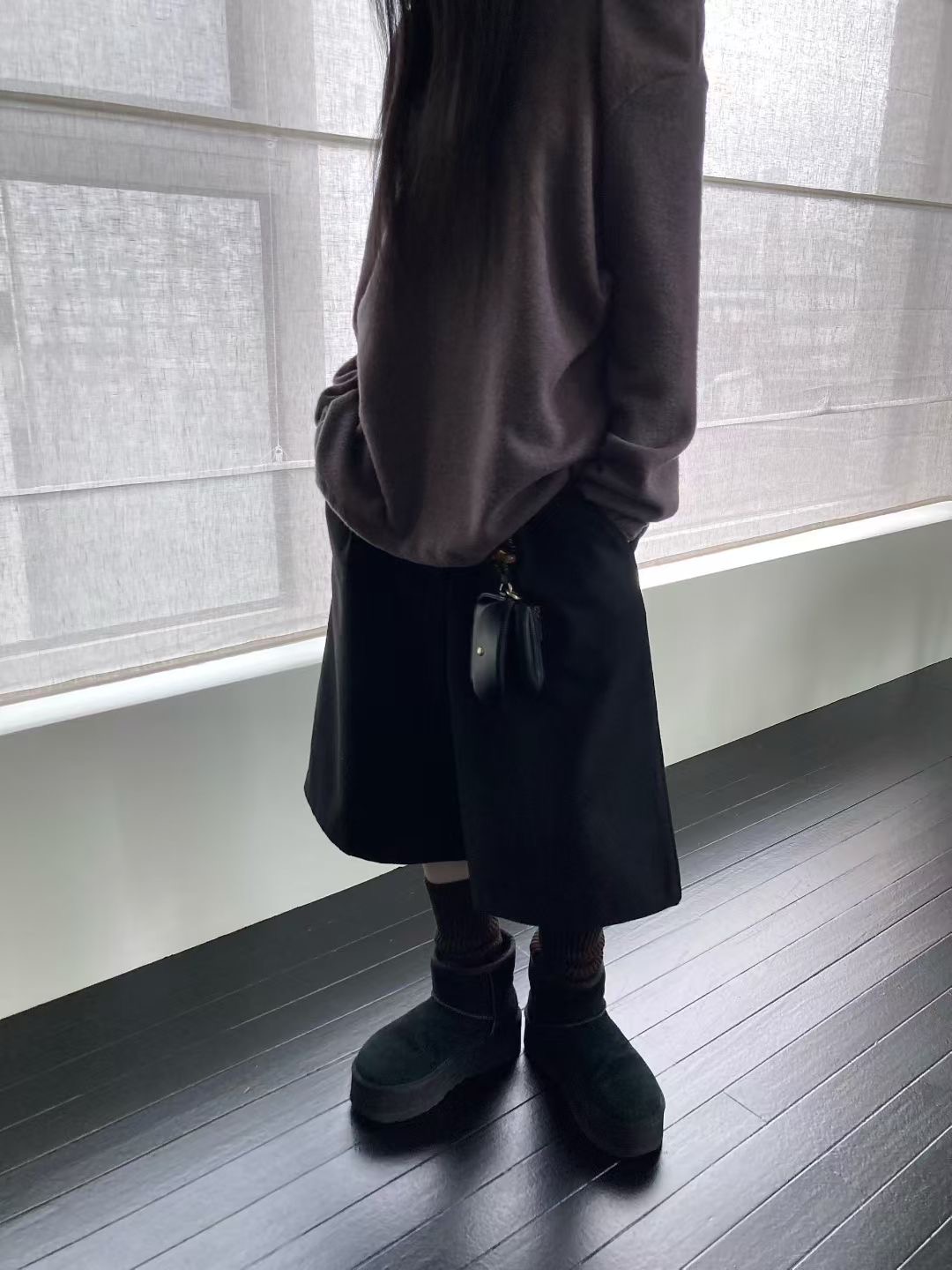 UNSANE東大門㊣代購女裝新款熱賣25秋冬推薦時尚真品休閑短褲UNSANE短褲