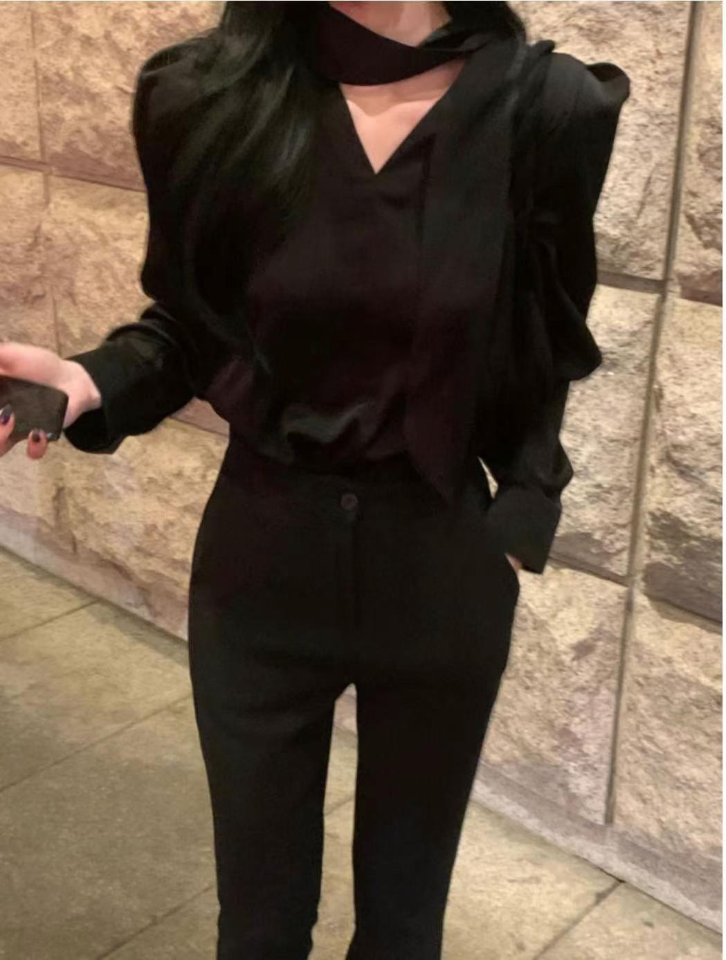 ON-NI-언니-T東大門㊣代購女裝新款推薦時尚人氣襯衫蕾絲衫ON-NI襯衫/蕾絲衫圖色2