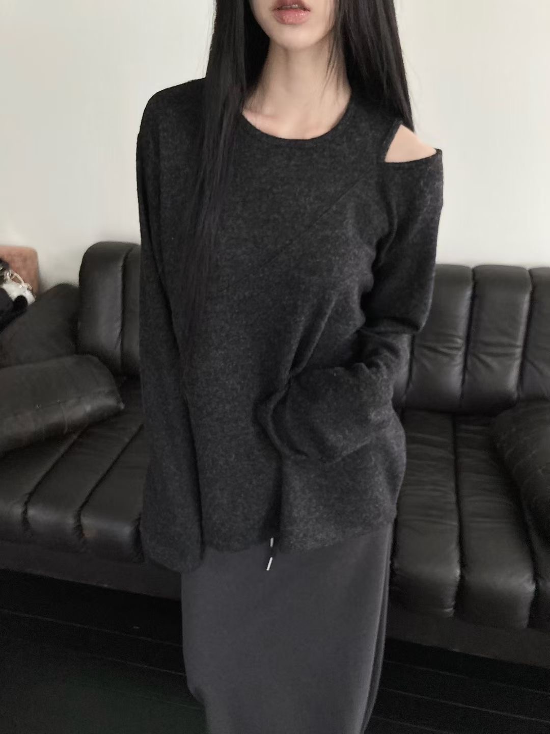 UNSANE東大門㊣直郵女裝新品推薦職業25秋冬時尚熱賣長袖T恤UNSANE長袖T恤