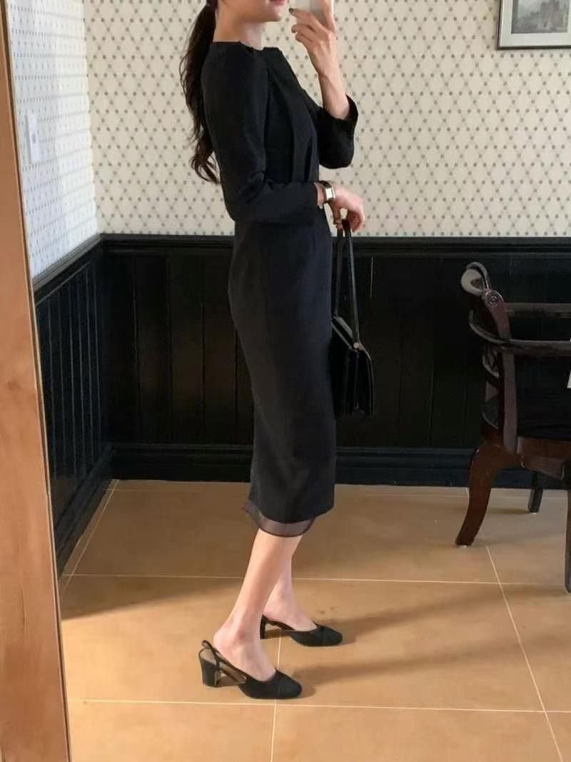 ON-NI-언니-T韓國代購㊣女士新品真品職業休閑推薦連衣裙ON-NI連衣裙