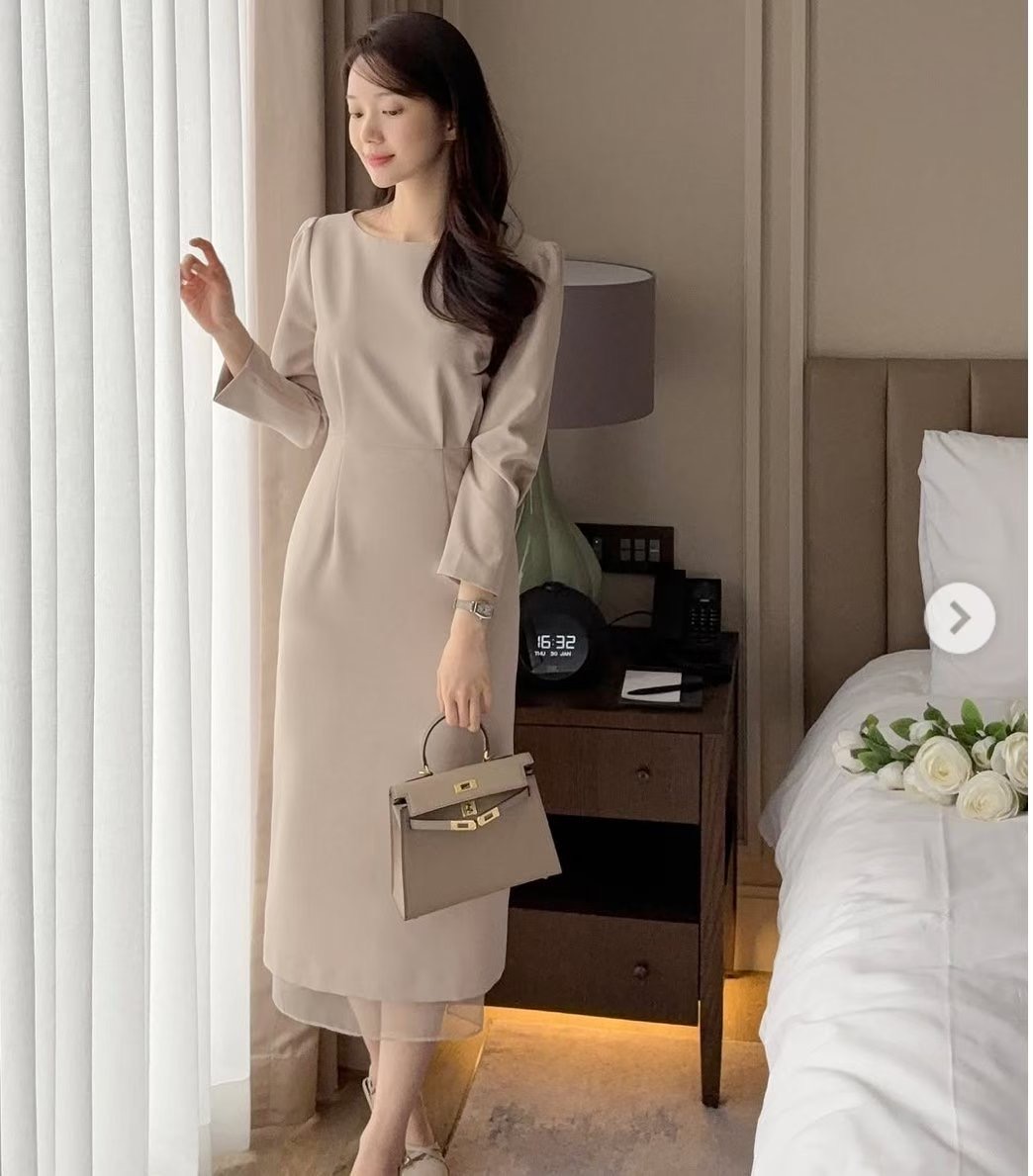 ON-NI-언니-T韓國代購㊣女士新品真品職業休閑推薦連衣裙ON-NI連衣裙圖色1