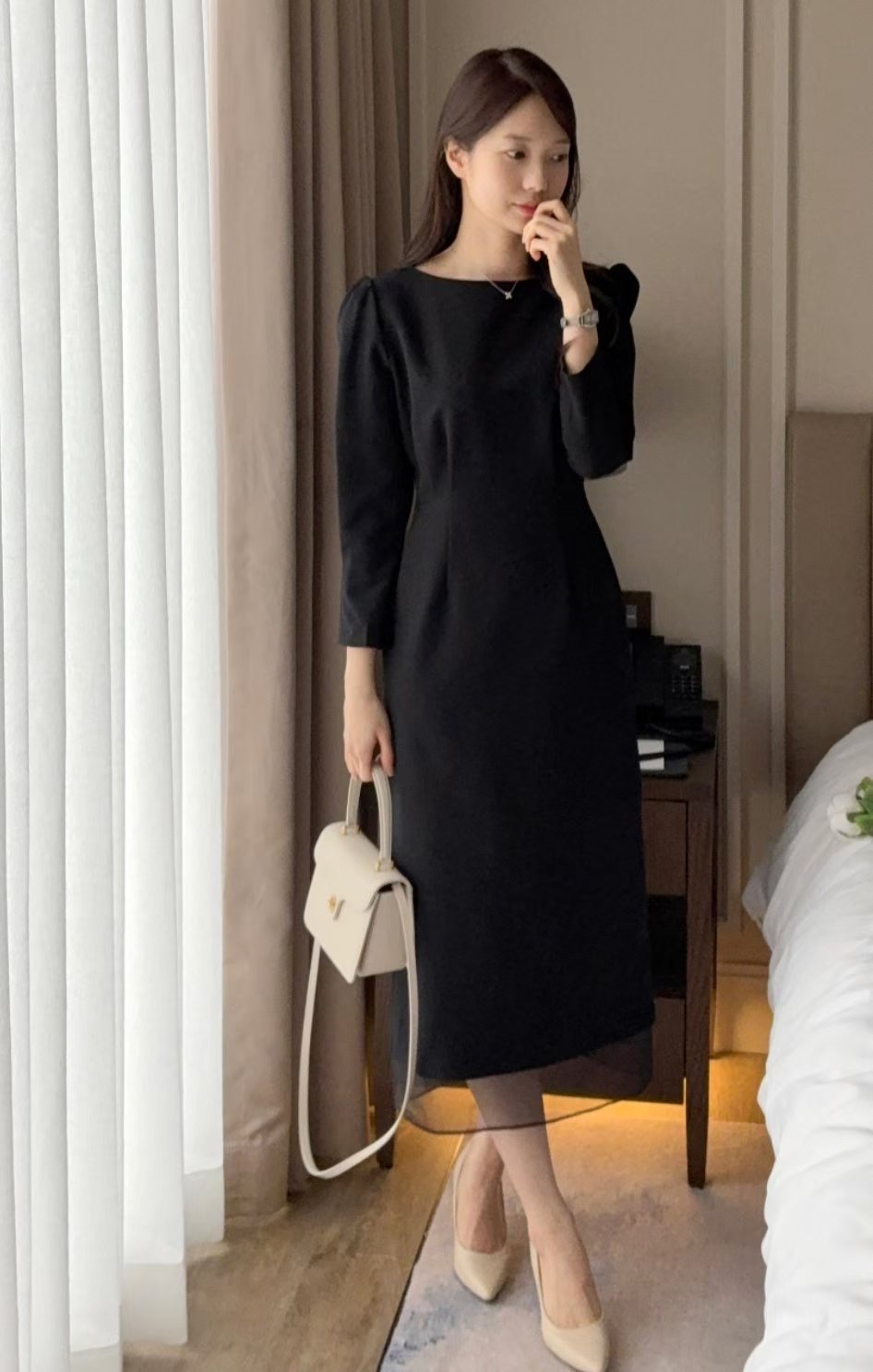 ON-NI-언니-T韓國代購㊣女士新品真品職業休閑推薦連衣裙ON-NI連衣裙圖色2