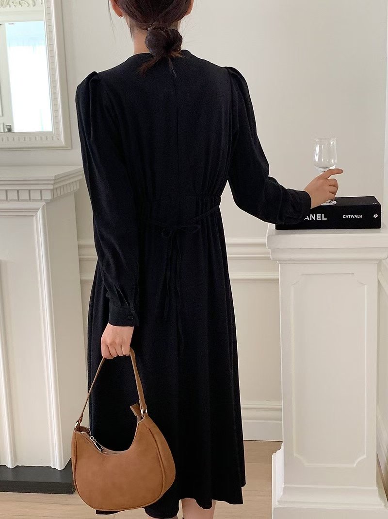 ON-NI-언니-T東大門㊣直郵女裝新品職業25秋冬真品連衣裙ON-NI連衣裙