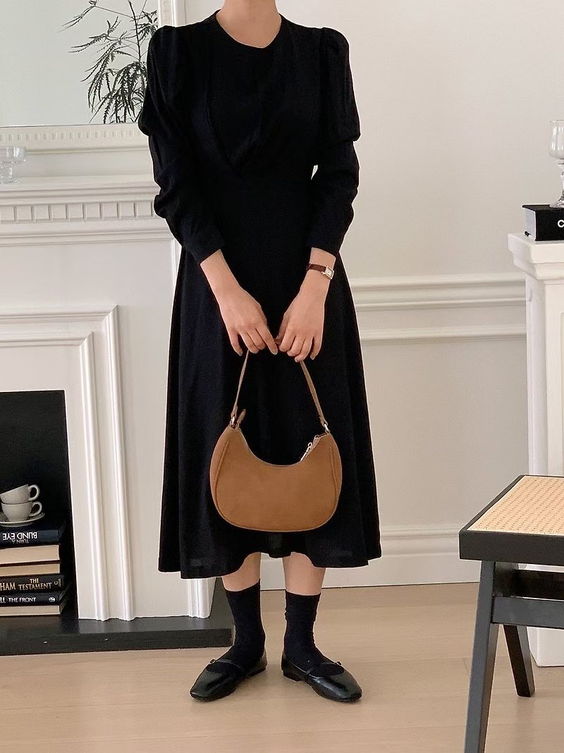 ON-NI-언니-T東大門㊣直郵女裝新品職業25秋冬真品連衣裙ON-NI連衣裙圖色2