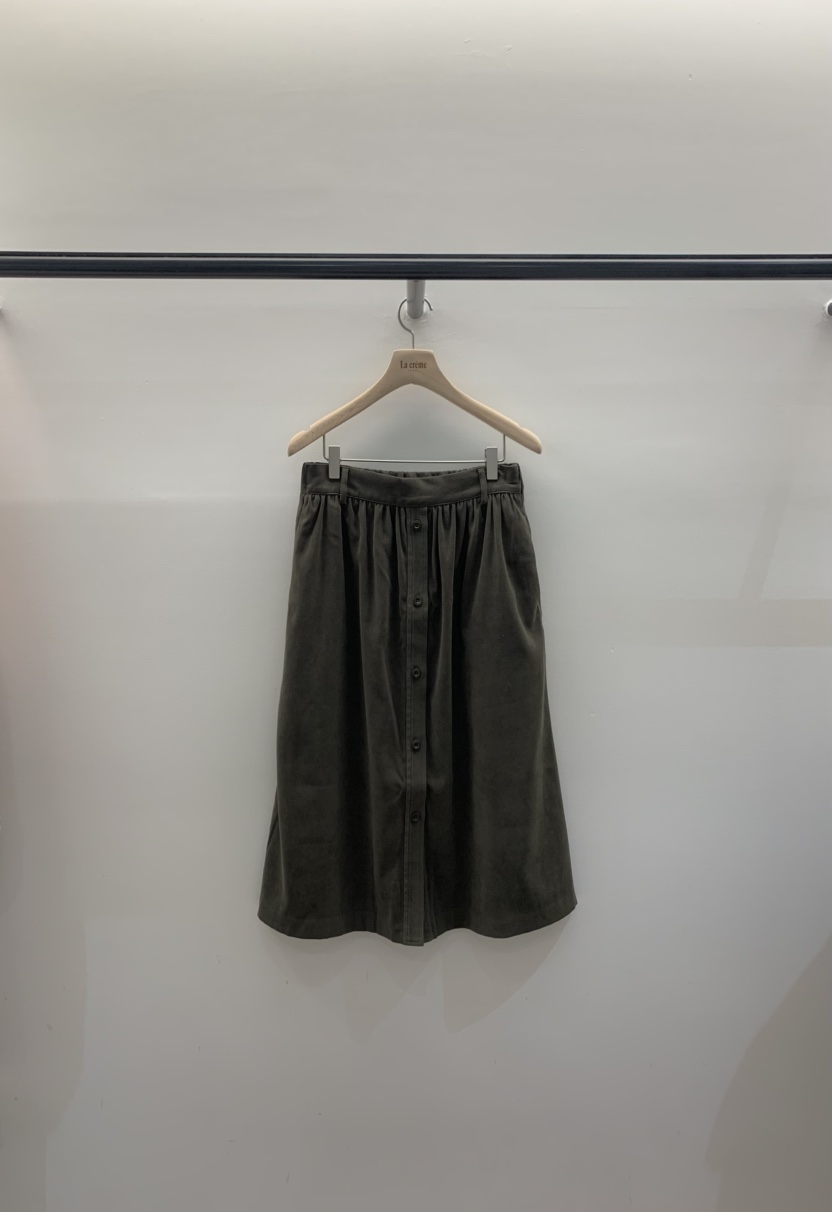 LA CREME東大門㊣代購女裝新款熱賣推薦人氣半身裙中短裙褶皺LA CREME半身裙/中短裙圖色1