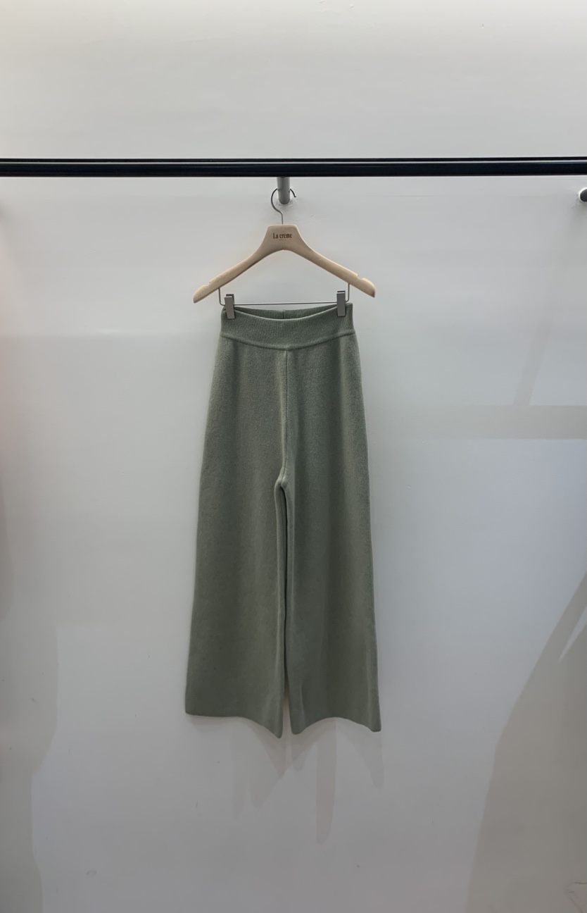 LA CREME韓國代購㊣女士新品熱賣職業休閑人氣休閑褲針織褲LA CREME休閑褲圖色1