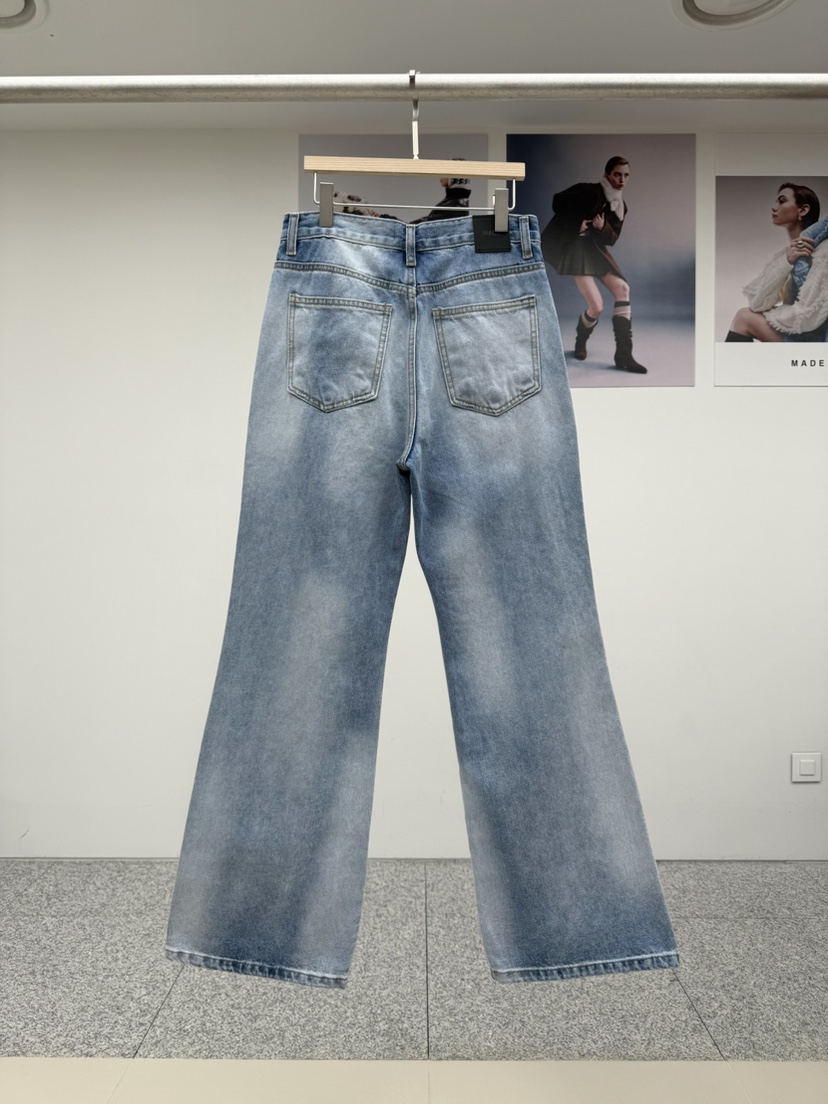 MADE-P東大門㊣代購女士新款推薦25秋冬職業熱賣人氣牛仔褲MADE-P牛仔褲