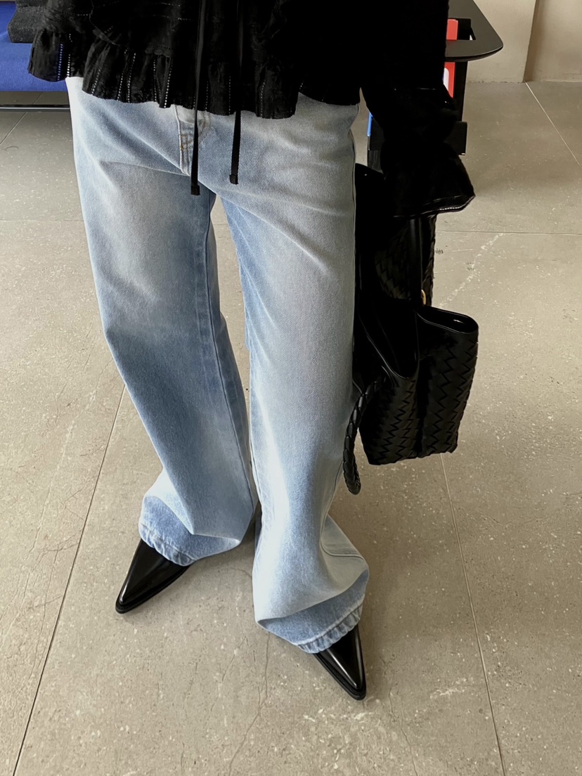 MADE-P東大門㊣代購女士新款推薦25秋冬職業熱賣人氣牛仔褲MADE-P牛仔褲