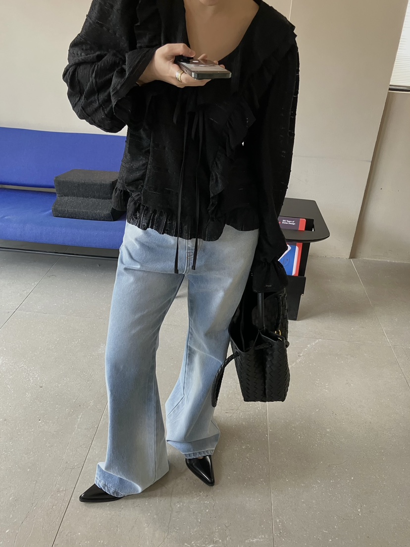 MADE-P東大門㊣代購女士新款推薦25秋冬職業熱賣人氣牛仔褲MADE-P牛仔褲