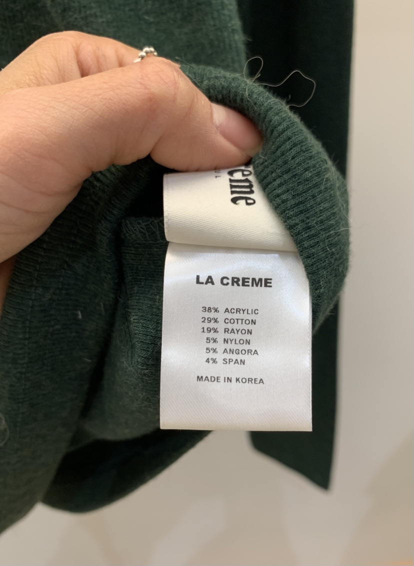 LA CREME東大門㊣實拍女士新款25秋冬時尚熱賣針織衫安哥拉LA CREME針織衫