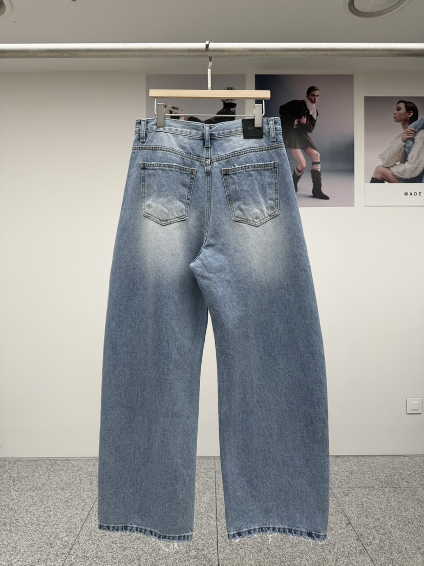 MADE-P東大門㊣代購女裝新品熱賣25秋冬時尚休閑人氣牛仔褲MADE-P牛仔褲