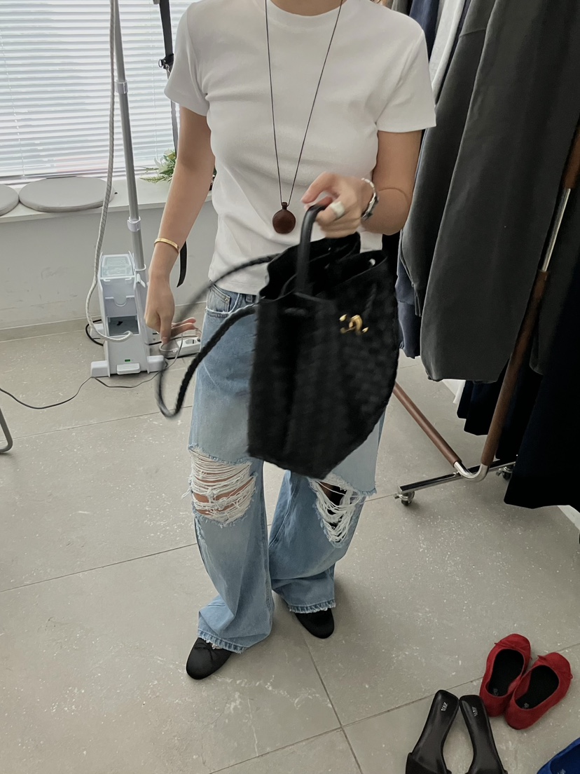 MADE-P東大門㊣代購女裝新品熱賣25秋冬時尚休閑人氣牛仔褲MADE-P牛仔褲