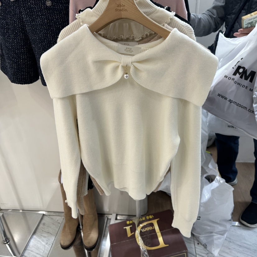 ABLESTUDIO東大門㊣直郵女裝新品休閑時尚25秋冬職業針織衫ABLESTUDIO針織衫圖色1