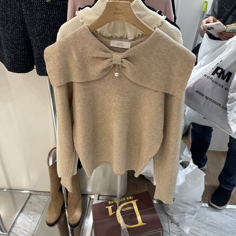 ABLESTUDIO東大門㊣直郵女裝新品休閑時尚25秋冬職業針織衫ABLESTUDIO針織衫圖色2