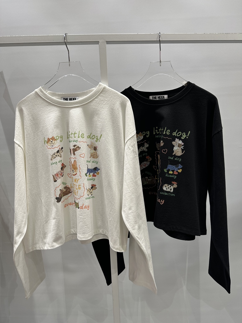 HEXX東大門㊣直郵女士新款真品休閑推薦職業25秋冬時尚長袖T恤THE HEXX長袖T恤