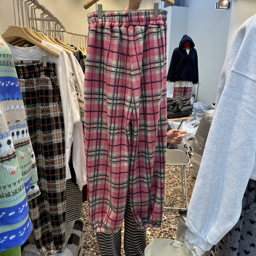 THE LINE-Q東大門㊣代購女裝新款25秋冬休閑熱賣休閑褲加絨THE LINE-Q休閑褲