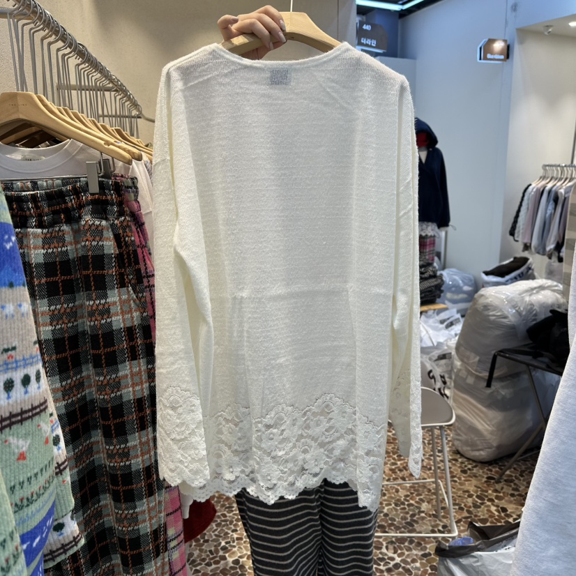 THE LINE-Q東大門㊣實拍女裝新款25秋冬推薦休閑人氣長袖T恤THE LINE-Q長袖T恤