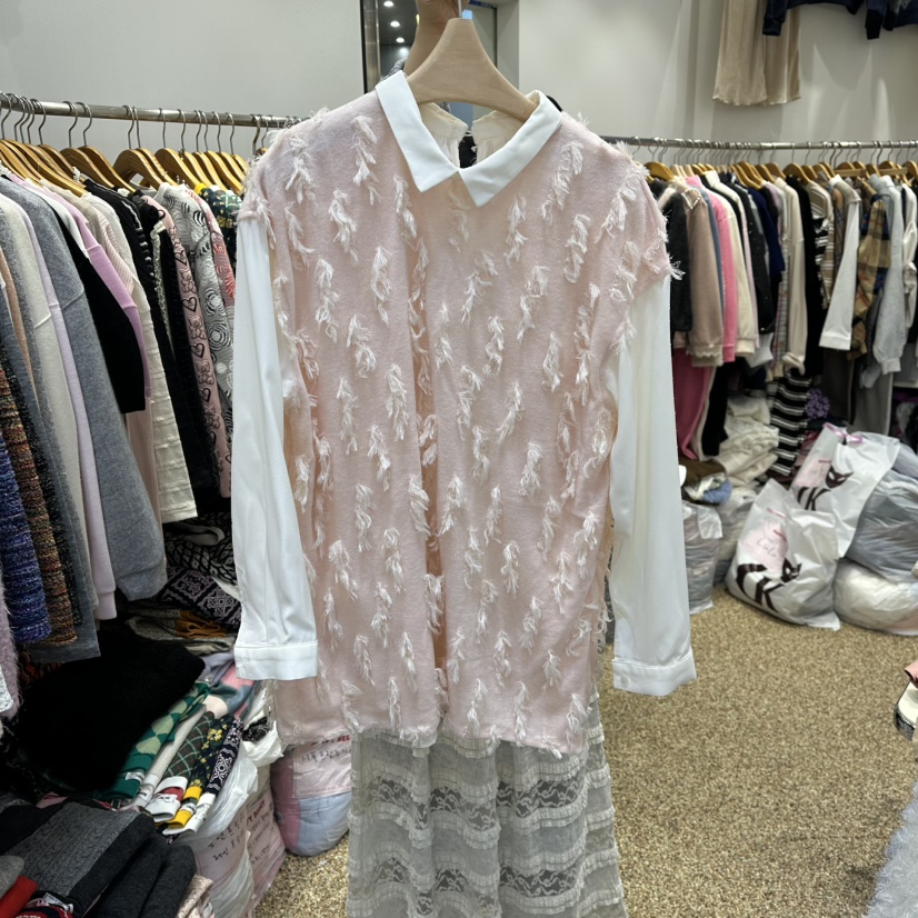 HAPPYBERRY東大門㊣直郵女士新款人氣推薦襯衫蕾絲衫假兩件HAPPYBERRY襯衫/蕾絲衫圖色1