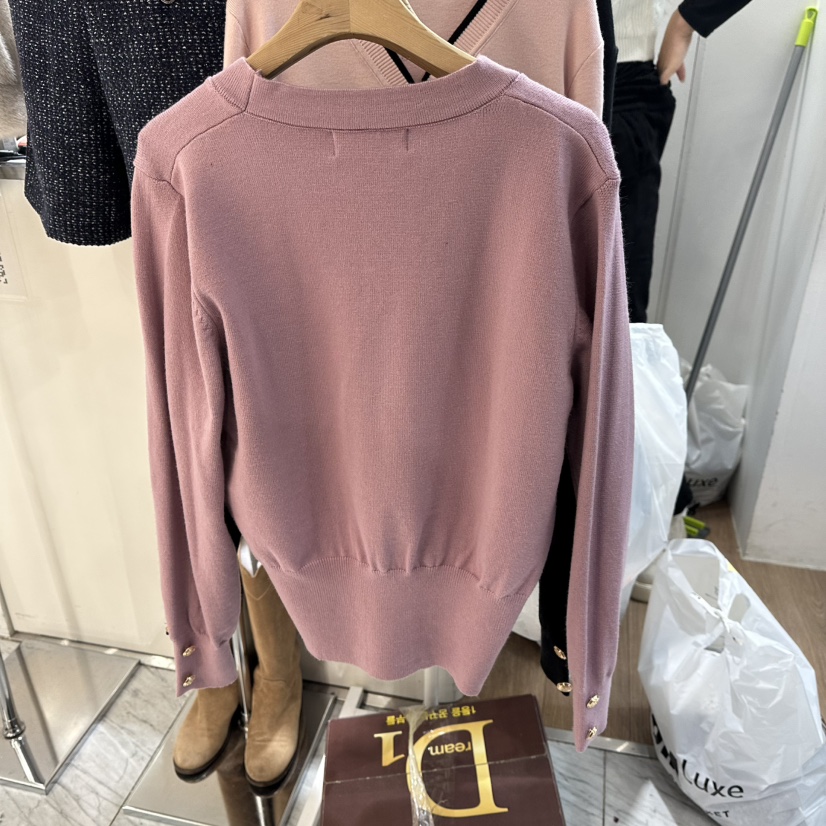 ABLESTUDIO韓國直郵㊣女士新款休閑職業推薦熱賣25秋冬針織衫V領ABLESTUDIO針織衫