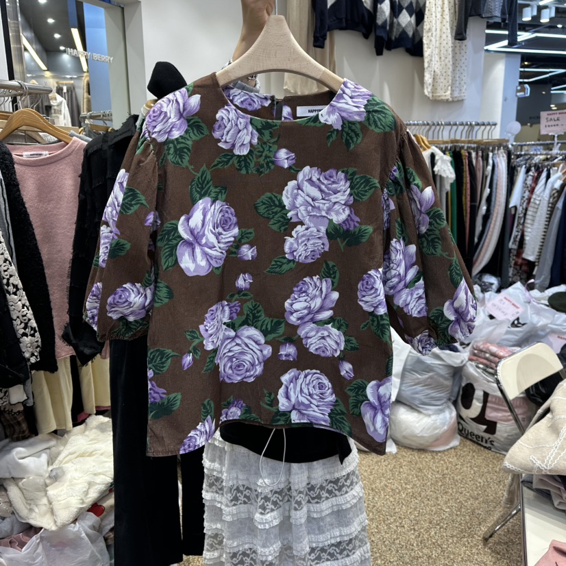 HAPPYBERRY韓國代購㊣女士新品熱賣25秋冬真品職業襯衫蕾絲衫HAPPYBERRY襯衫/蕾絲衫圖色2