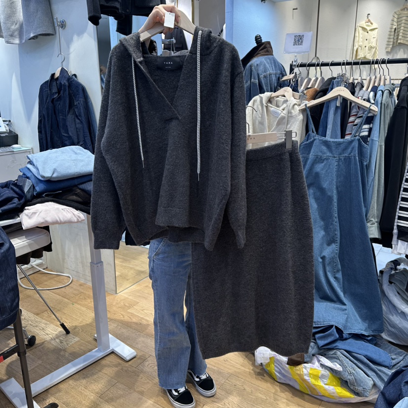 TARA韓國直郵㊣女裝新品真品休閑時尚25秋冬人氣熱賣職業套裝TARA套裝圖色2墨色