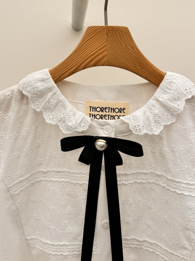 THORE東大門㊣代購女士新品推薦休閑25秋冬熱賣時尚襯衫蕾絲衫THORE襯衫/蕾絲衫