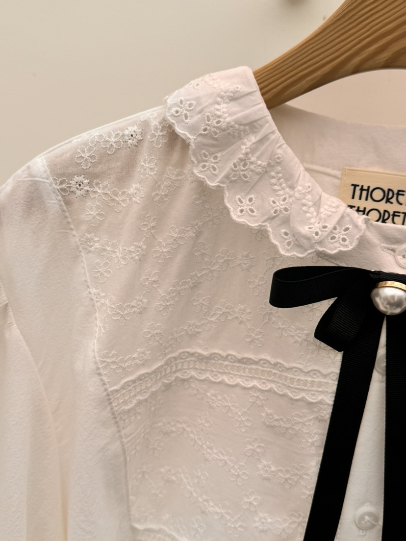 THORE東大門㊣代購女士新品推薦休閑25秋冬熱賣時尚襯衫蕾絲衫THORE襯衫/蕾絲衫