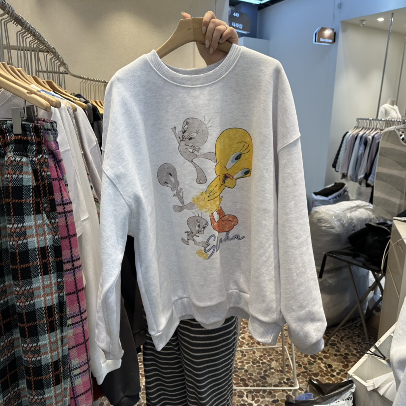 THE LINE-Q東大門㊣直郵女裝新品熱賣真品時尚職業衛衣加絨THE LINE-Q衛衣圖色1