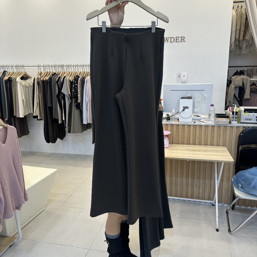 FUNNY POWDER韓國代購㊣女裝新款25秋冬熱賣休閑休閑褲加絨THE FUNNY休閑褲圖色3淺灰