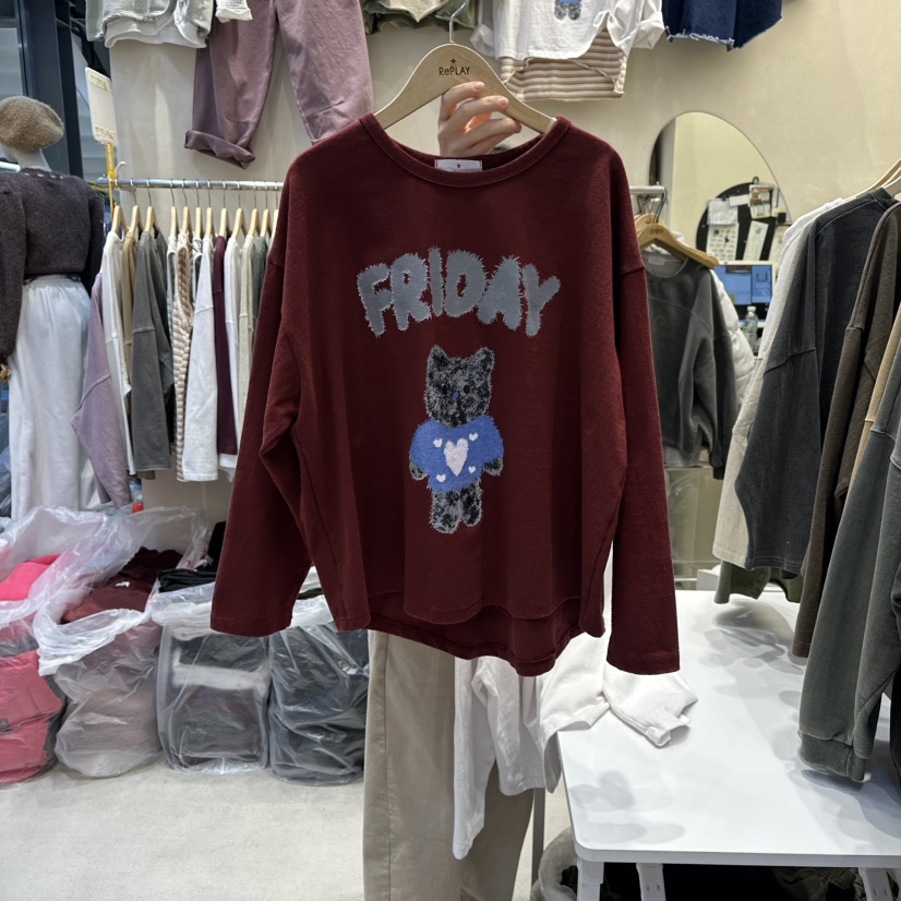 REPLAY韓國代購㊣女裝新款真品熱賣休閑25秋冬時尚職業長袖T恤REPLAY長袖T恤圖色2