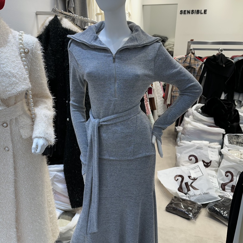 SENSIBLE-S韓國直郵㊣女士新款熱賣真品時尚休閑長袖T恤拉鏈SENSIBLE長袖T恤圖色2