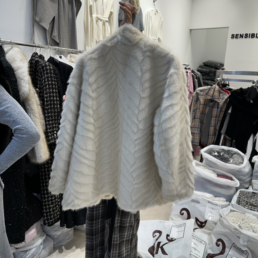 SENSIBLE-S韓國直郵㊣女士新款休閑職業推薦時尚25秋冬夾克貂皮SENSIBLE夾克