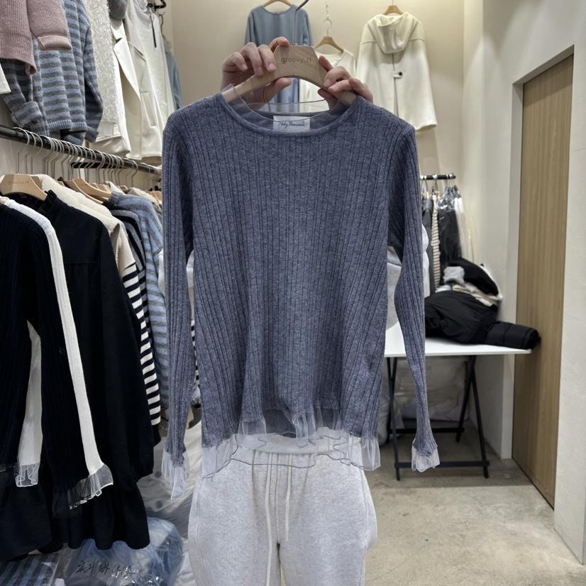 HOLYBANANA東大門㊣代購女裝新品休閑職業人氣熱賣推薦針織衫groovy.H/HOLYBANANA針織衫圖色3