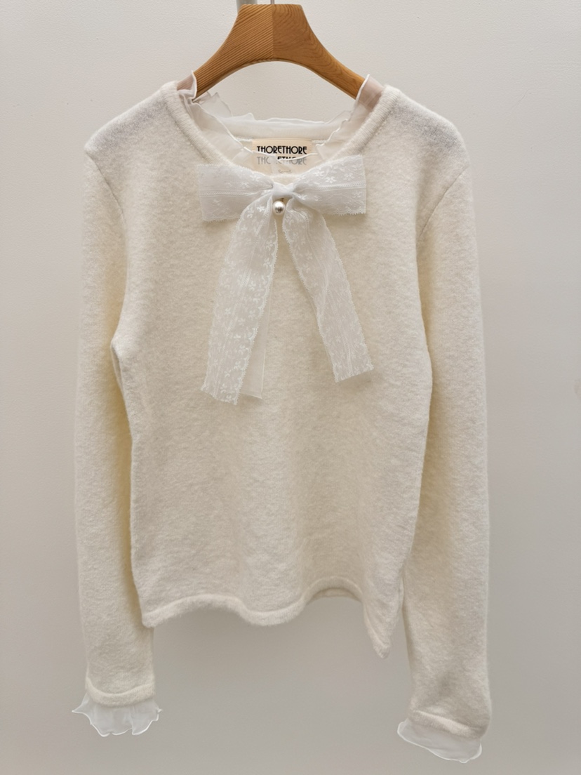 THORE韓國代購㊣女裝新品熱賣人氣休閑時尚推薦職業真品針織衫THORE針織衫圖色1