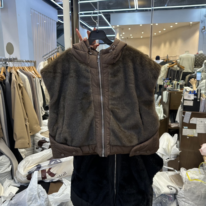 SANS東大門㊣直郵女士新品人氣熱賣休閑職業真品馬甲毛皮填充SANS馬甲圖色2