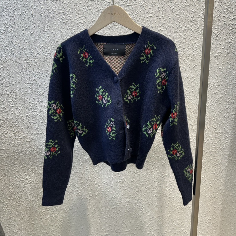 TARA東大門㊣直郵女士新款熱賣推薦休閑時尚職業真品毛衣開衫TARA毛衣圖色3